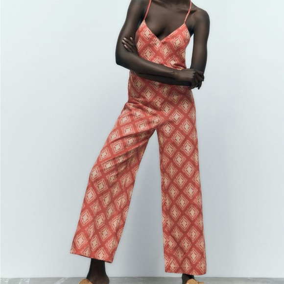 Zara Pants - Zara  Orange  Boho Jumpsuit